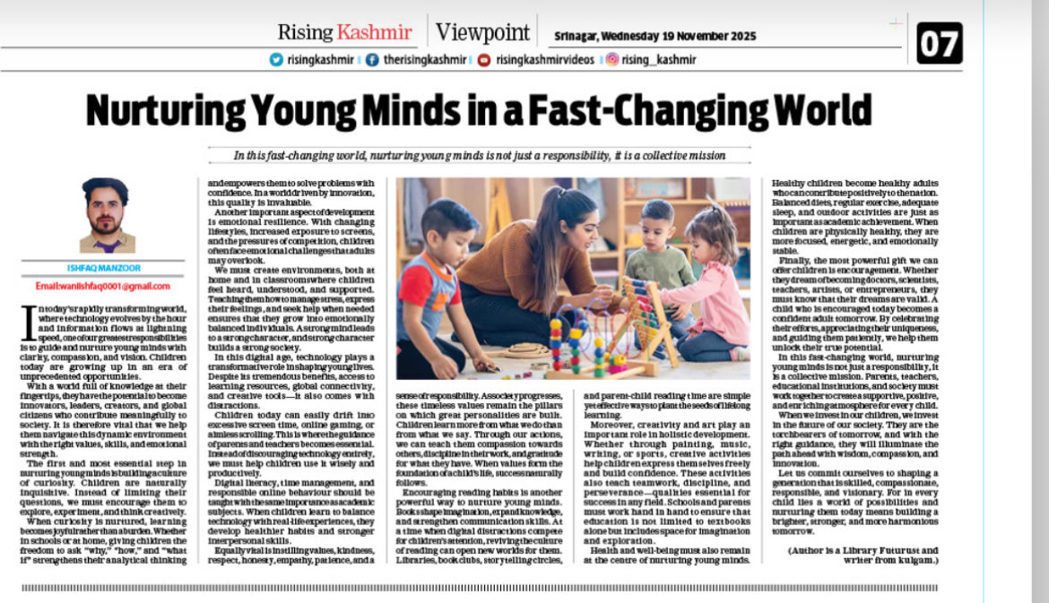 ishfaqinks's tweet photo. My take , “Nurturing Young Minds in a Fast changing world”

https://t.co/uHd5c8kH62 https://t.co/v8xGYeWEwe