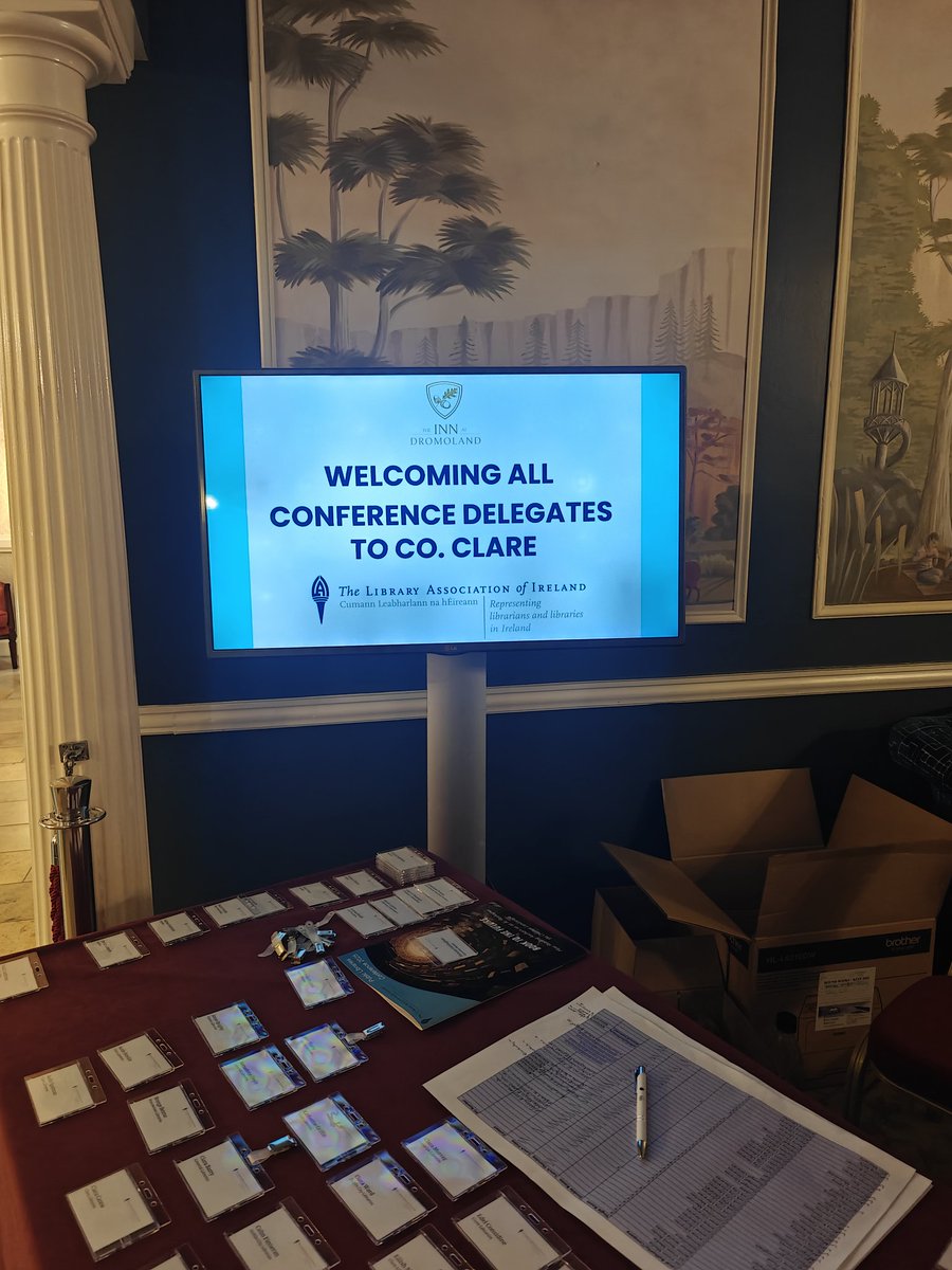 moriarty_lori's tweet image. It&apos;s the first proper day of the Library Association of Ireland Public Libraries conference. The table quiz rivalries of last night have been put to bed and we&apos;re heading into a day of amazing speakers! #LAIBooktotheFuture25 @LAIonline #libraries
