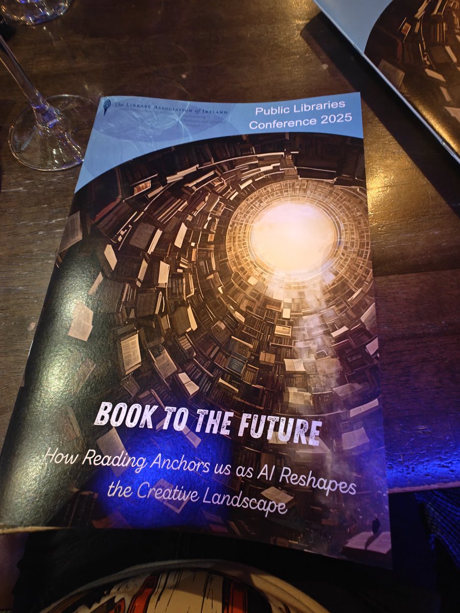 moriarty_lori's tweet image. It&apos;s the first proper day of the Library Association of Ireland Public Libraries conference. The table quiz rivalries of last night have been put to bed and we&apos;re heading into a day of amazing speakers! #LAIBooktotheFuture25 @LAIonline #libraries