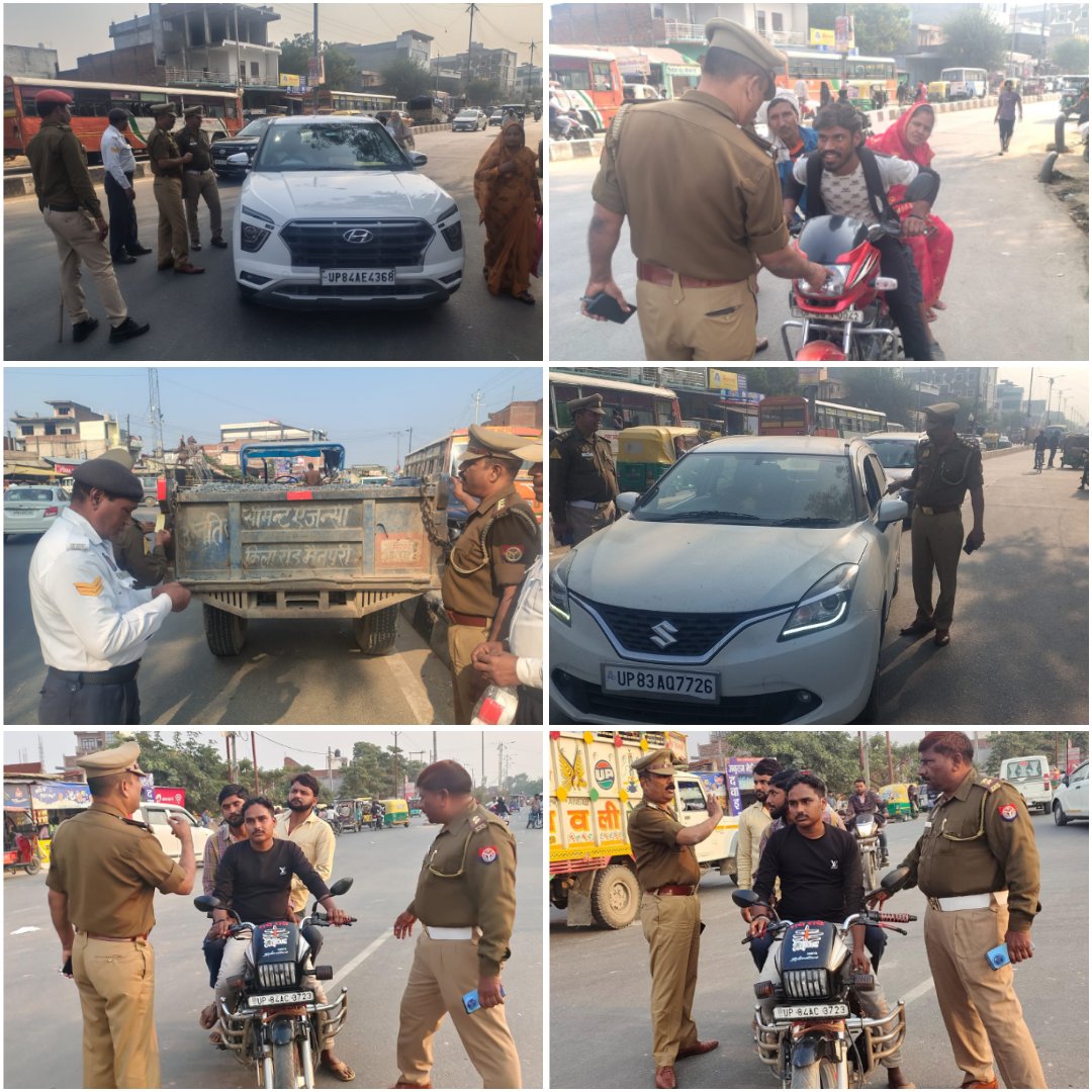 mainpuripolice's tweet photo. यातायात माह🚦
#TrafficMonthUP
"यातायात माह" अंतर्गत सड़क सुरक्षा हेतु चलाए गए विशेष चेकिंग अभियान अंतर्गत आज यातायात पुलिस द्वारा काली फिल्म, मोडिफाइड साइलेंसर व अन्य नियम उल्लंघन पर कुल 667 चालान व 6,95000₹ जुर्माना वसूला गया।
महिला पुलिसकर्मियों द्वारा महिला चालकों को चेक किया गया व यातयात के नियमों के बारे में बताया गया।