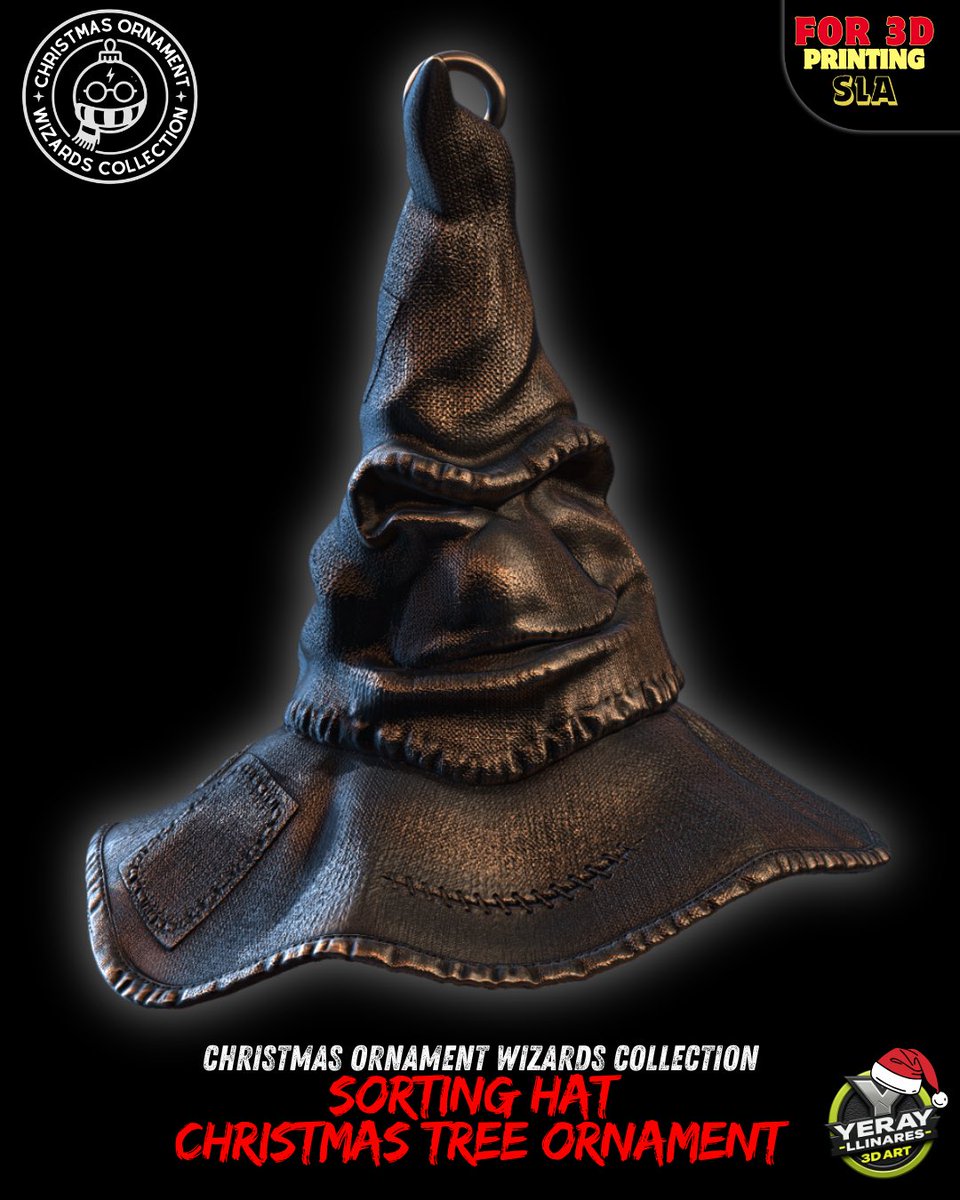 yeray_3dart's tweet image. A new wizarding ornament just landed on the tree! 🎄✨
The Sorting Hat joins the Christmas Ornament Wizards Collection, crafted with premium detail and fully prepared for SLA printing.
Download here: cults3d.com/es/modelo-3d/a…
@cults3d

#3DPrinting #HarryPotter #SortingHat #3DModel…
