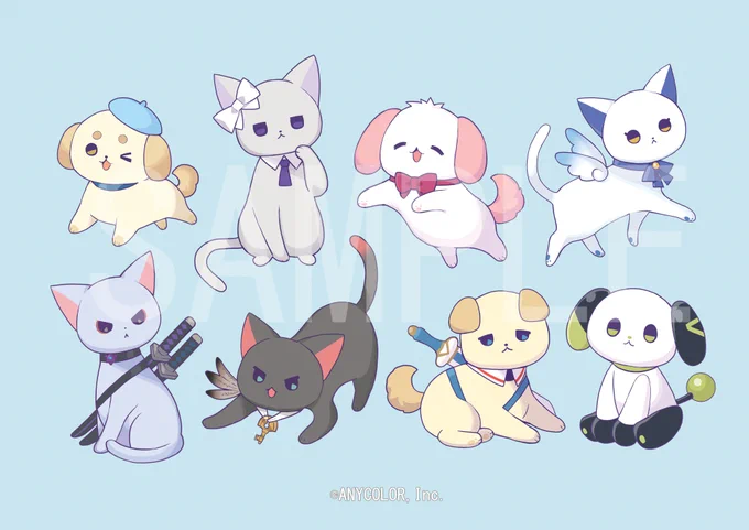 【#にじさんじわんにゃんdays vol.2】にてライバー様8名のイラストを制作させていただきました。どうぞよろしくお願いいたします #にじさんじ