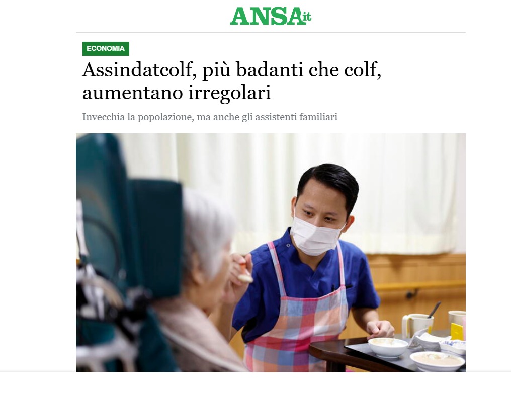 Assindatcolf's tweet photo. . @Agenzia_Ansa riprende alcuni dei dati del Rapporto 2025 #FamilyNetWork. Invecchia la popolazione, cala il lavoro regolare e aumenta quello in "nero" Per approfondire, leggi l’articolo qui ⤵️
https://t.co/J8jq7JxKb8 https://t.co/9GNQRV3fKK