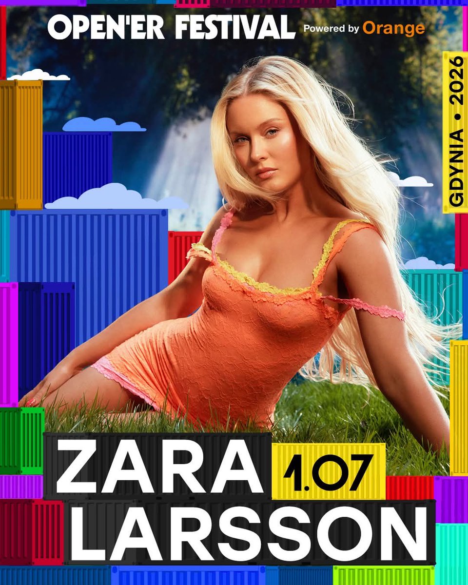 musicnewsfactpl's tweet image. Zara Larsson wystąpi na Open’er Festival 2026