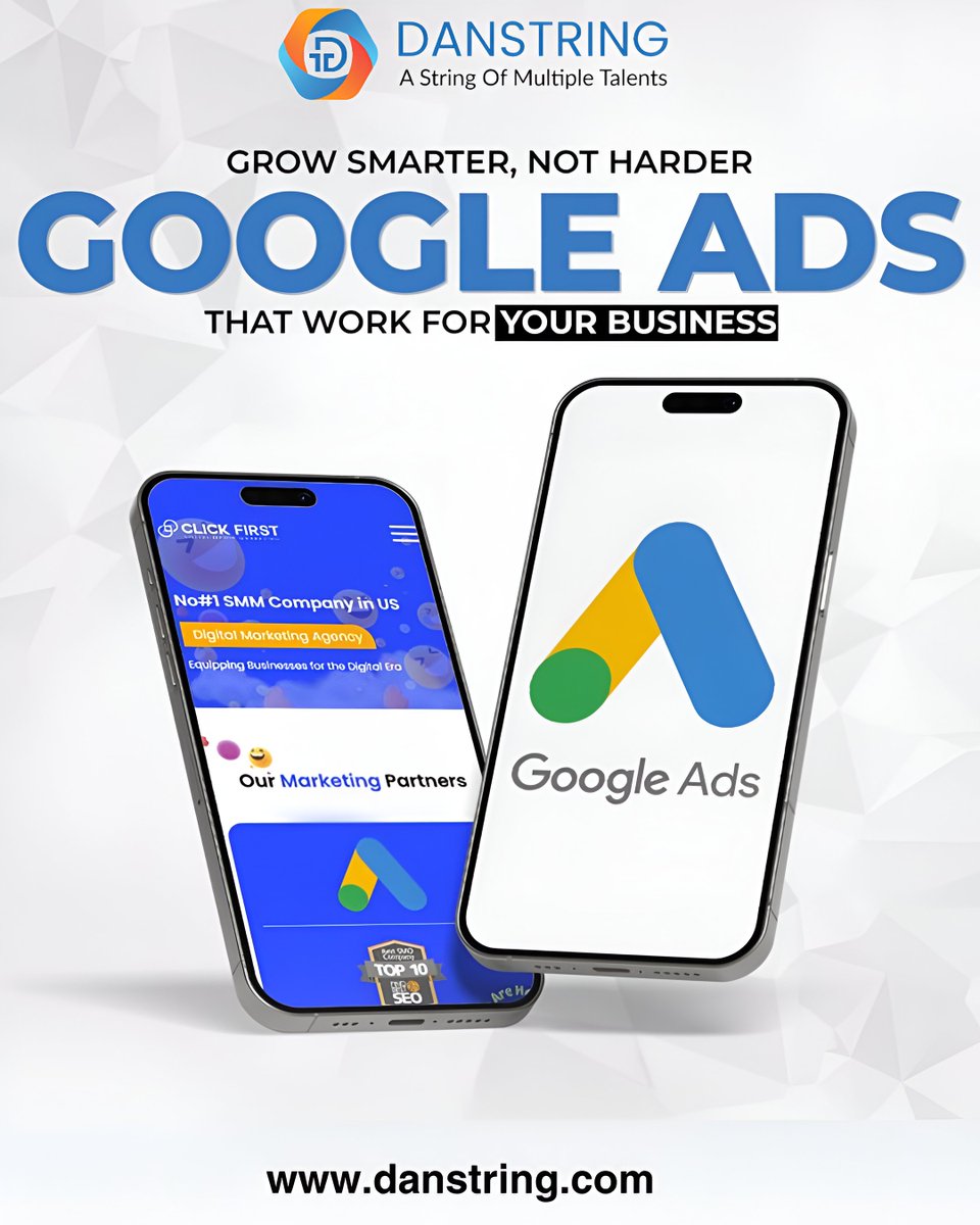 Grow your business with strategic Google Ads that deliver real results. At Danstring, we help you reach the right audience, generate quality leads, and increase conversions with smart, goal-driven ad campaigns.
.
.
#GoogleAds #Danstring #DigitalMarketing #PPCMarketing #PaidAds