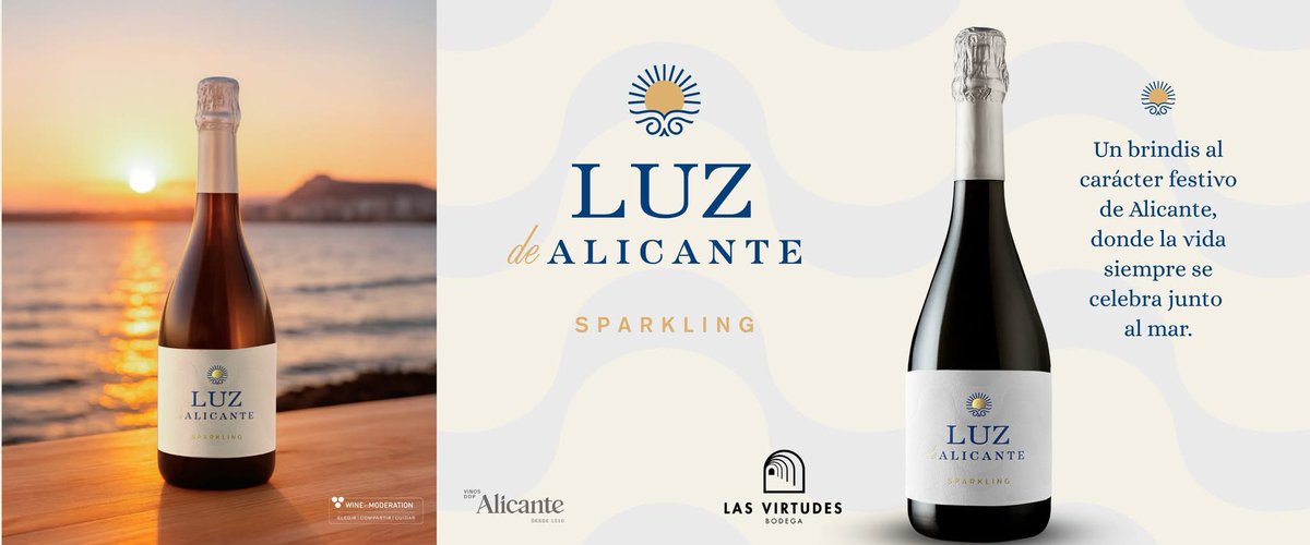 Luz de Alicante. 
Presentamos nuestro primer vino espumoso, un homenaje a la luz que ilumina nuestra tierra y a los amaneceres dorados que despiertan nuestros viñedos en Villena. Fresco, frutal y lleno de vida, cada sorbo refleja la alegría y el espíritu mediterráneo.