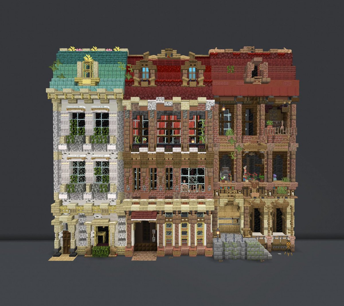 tasstar77's tweet image. ヨーロッパの街並み
 #マインクラフト建築コミュ 
 #Minecraftbuilds