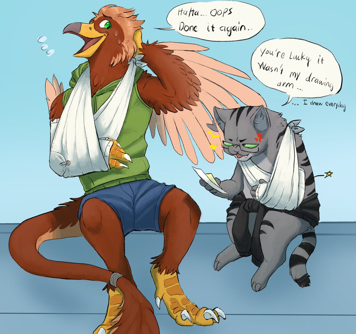 Farythefire's tweet image. got the pavlos curse ouchy ;&apos;3 but food=happy, commission for @the_shrimp_lord  x33!
#art #Commision #birds #furry #furryarwork