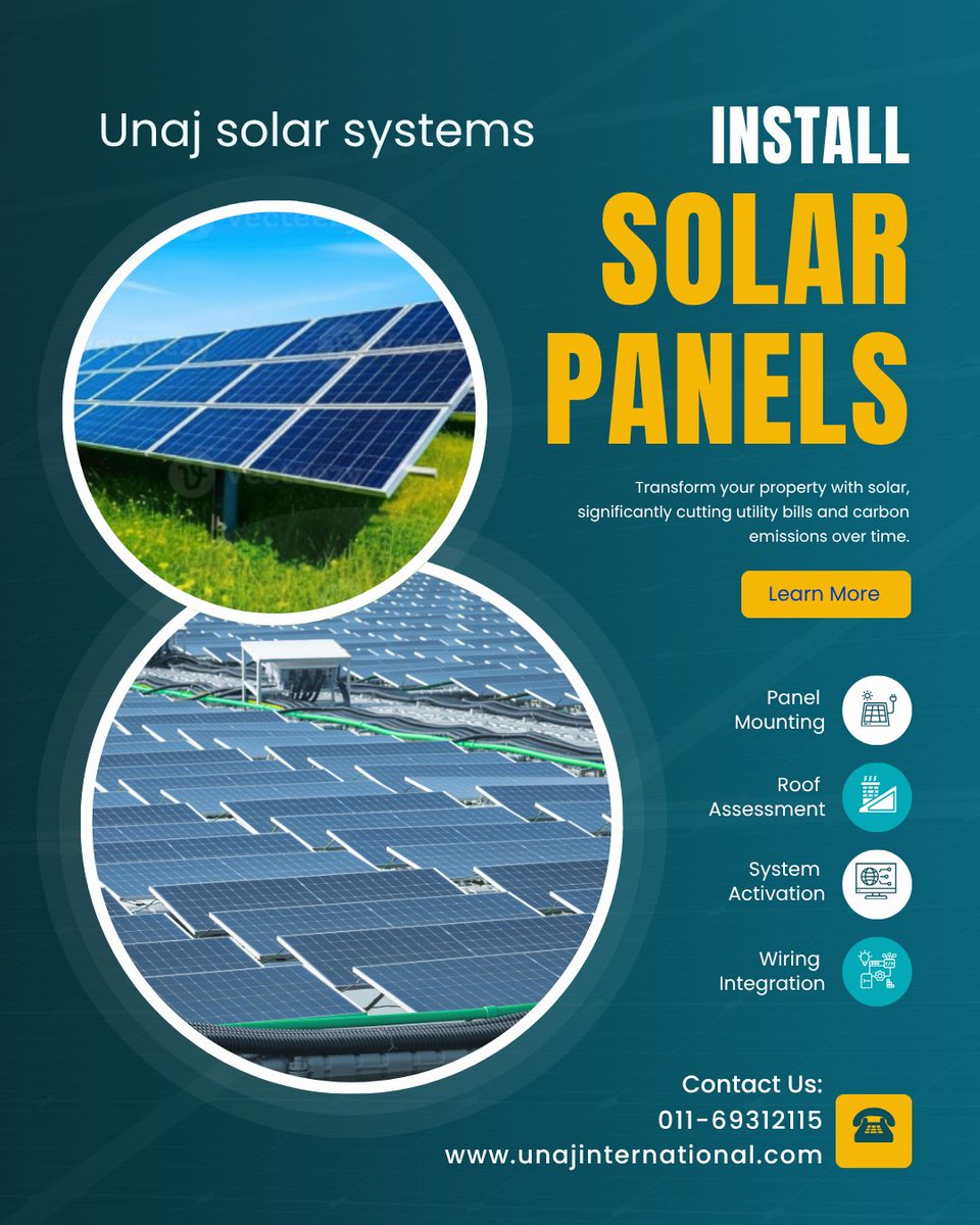 unajsolar's tweet image. #energyhealing, #EnergyBoost, #EnergyAlignment, #solarpanalenergysystem #SolarPlantInstallation, #solarenergycompany, #solarplant,#SolarSolutionsIndia, #solarforhome, #SolarPanelsIndia, #SolarStorage, #SolarExperts, #solarenergy, #solarenergysystem, #solarenergysolutions