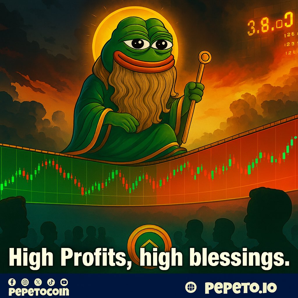 Every legend was once a brave beginner. 🎢🐸💚

Start with $PEPETO, and let the God of Frogs turn beginnings into greatness. ⚡️

🔥 218% staking rewards for holders

🎁 Join the $700K Giveaway before Tier 1 Listing:
gleam.io/adE5H/pepeto-7

🔗 Buy &amp; stake now: