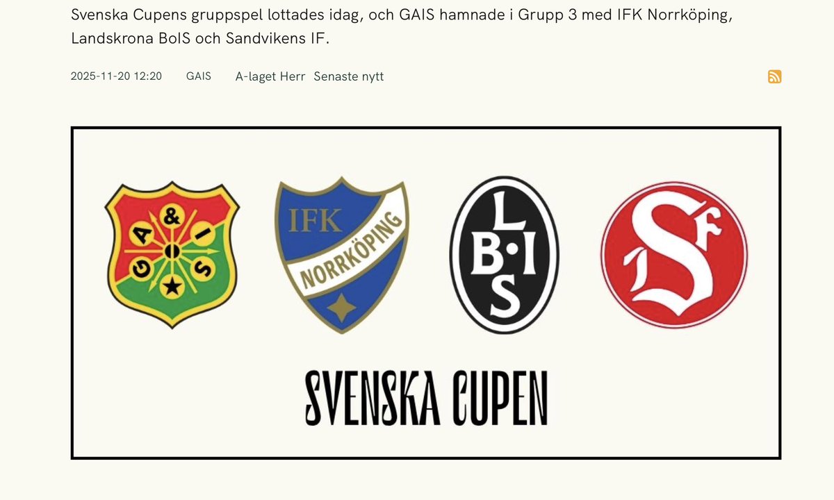 GaisClaes's tweet photo. Med start i februari. Heja Gais!  💚🖤⚽️ https://t.co/q4RAfeOpkn