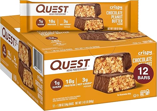 ClickandSaveonX's tweet image. 🔥 TRENDING NOW! 🔥
Quest Nutrition Crispy Chocolate Peanut Butter Hero Protein Bar, 18g Protein, 1g Sugar, 3g Net Carb, Gluten Free Protein Snack, Keto Friendly, 12 Count
Price: $17.24 (Was: $31.96) 
Save: $14.72 (46% OFF)

Get Deal on Amazon ➜ linkpal.net/4b12oY

#crispy…