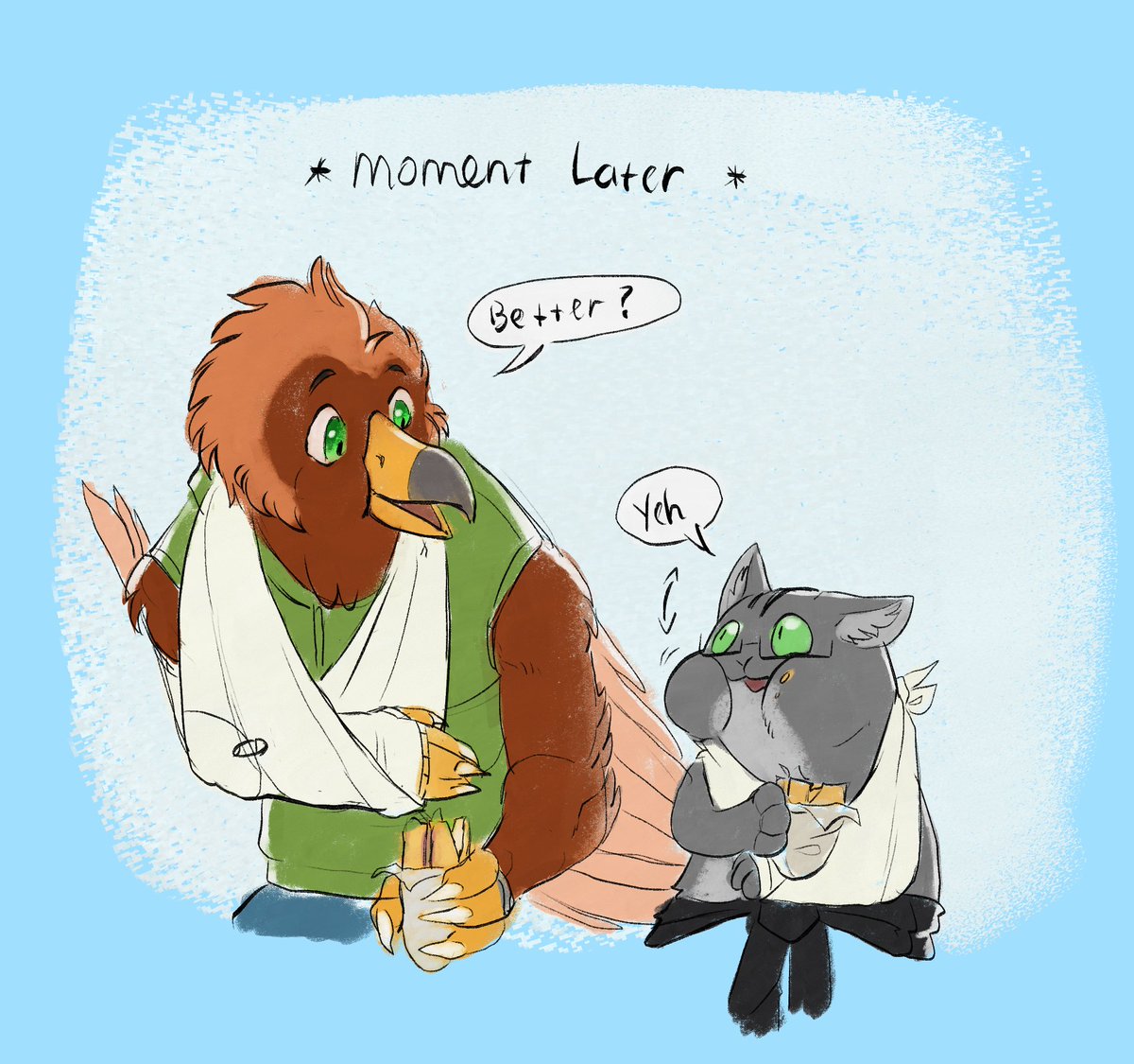 Farythefire's tweet image. got the pavlos curse ouchy ;&apos;3 but food=happy, commission for @the_shrimp_lord  x33!
#art #Commision #birds #furry #furryarwork