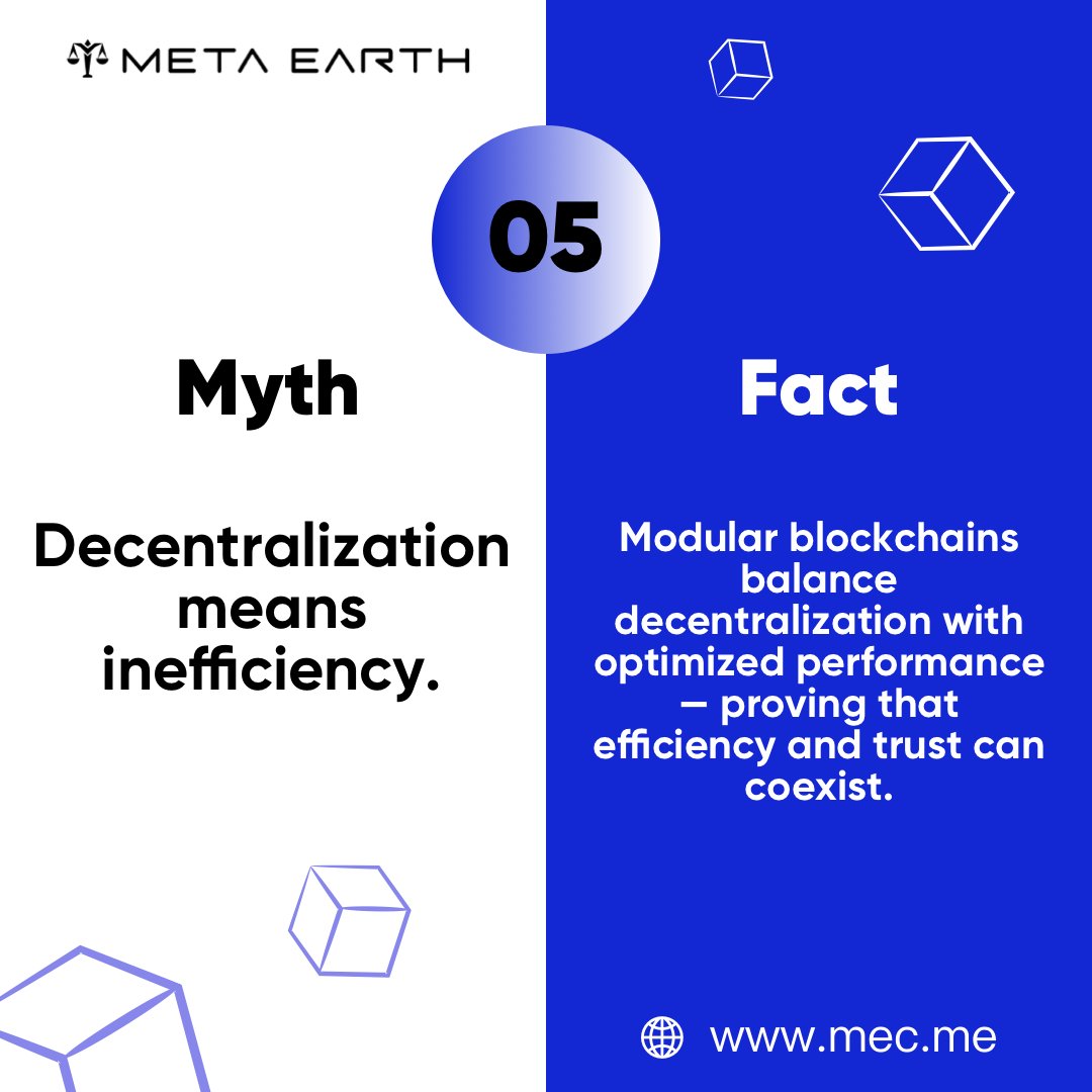_MetaEarth_'s tweet image. 5️⃣ “Decentralization = inefficiency.”

Many still believe #decentralization forces slow performance, low throughput, and clunky systems.

Reality 💡

Modular architecture proves that decentralization and efficiency can work together.

Specialized layers optimize performance while…