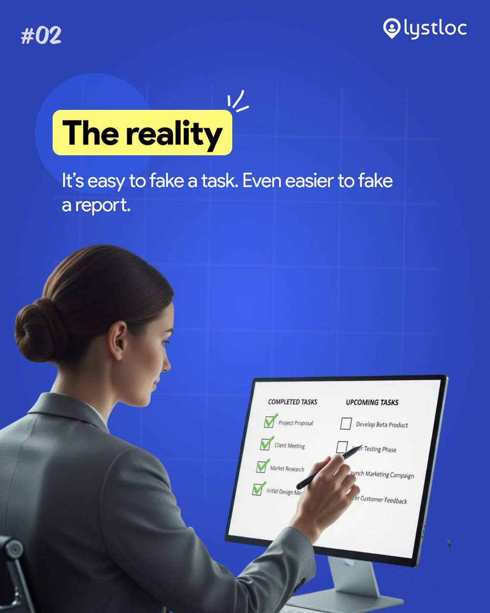 lystloc's tweet image. Fake reports are fun… until they cost you real decisions.

Choose clarity over chaos. 

Try Lystloc’s automated reporting today 👉 lystloc.com

#fieldteams #fieldoperations #livetracking #attendancetracking #teamproductivity #lystloc