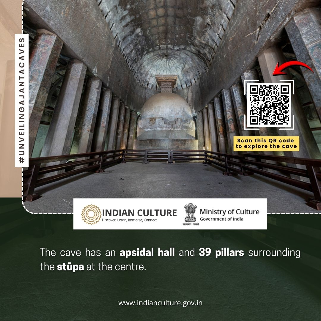 _IndianCulture's tweet image. Built through collective #patronage, #AjantaCave10 bears #inscriptions of donors like #Katahadi &amp;amp; #BahadaKanhaka.
#IndianCulturePortal #Ajanta #Maharashtra #ASI #BuddhistHeritage
@MinOfCultureGoI  @AmritMahotsav  @incredibleindia  @ASIGoI  @maha_tourism  @tourismgoi
