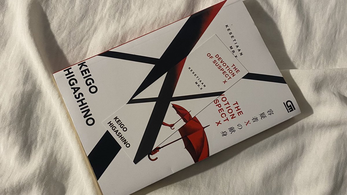 saetryi's tweet photo. CURRENT READ:
DEVOTION OF SUSPECT X (KESETIAAN MR. X)
by KEIGO HIGASHINO
⠀• 320 pages https://t.co/hMDwXtcRx1