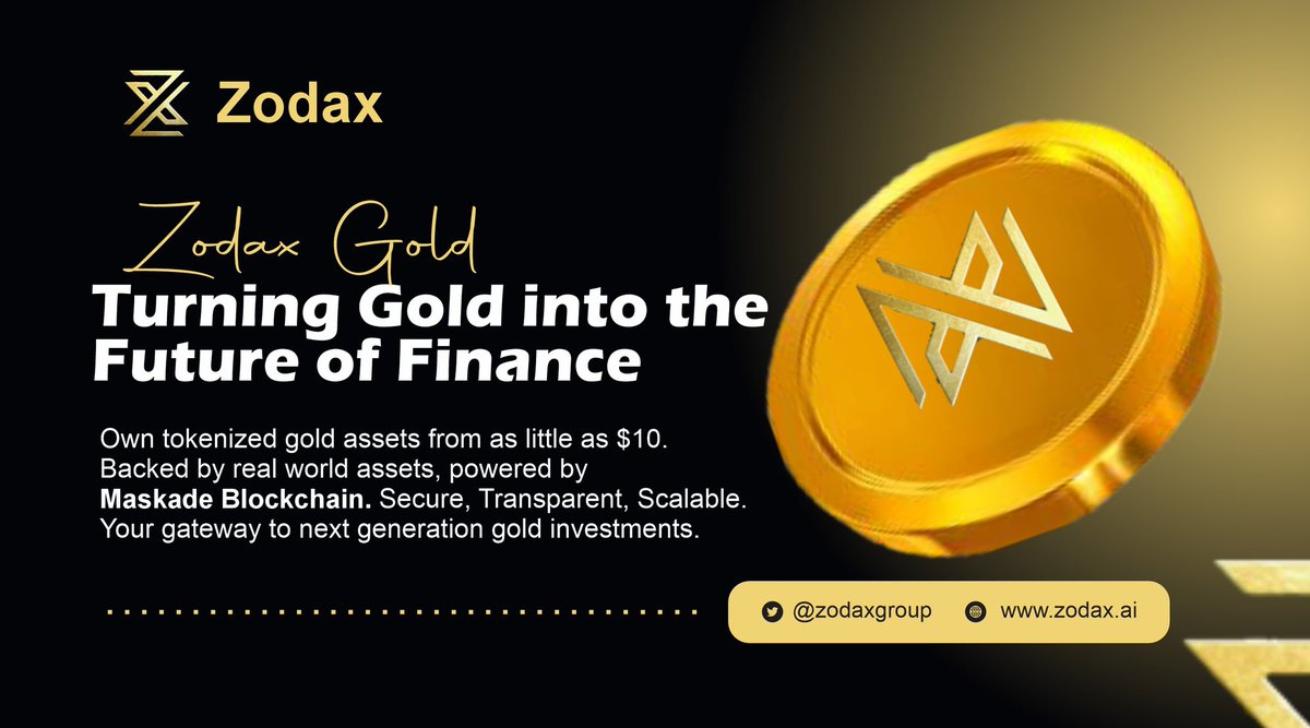 WifeyBhee890's tweet photo. Forget barriers. Forget gatekeepers.
With Zodax, you can own tokenized gold and real estate with as little as $10 fully verified, transparent, and on-chain.
Real assets. Real value. Real ownership.
This is the future of wealth.
Start here → https://t.co/ZEBtVc2UUD
#Zodax #tokenization