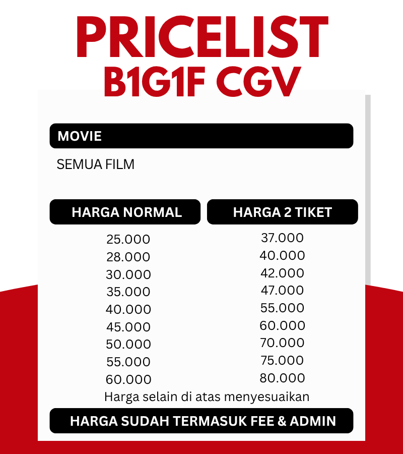 dperiyan's tweet photo. READY Promo Nonton Bioskop CGV B1G1 SEMUA FILM

KHUSUS JUMAT
Order: https://t.co/Nwrj1hTfCD 
✨️ Harga 1 tix + FEE (12k-20k) 
Harga 1 tiket tergantung lokasi

XXI Cinepolis B1G1 Film Sampai Titik Terakhirmu dll.

wts murah voucher diskon kode buy one get gratis satu https://t.co/Jzl7IxkbXK