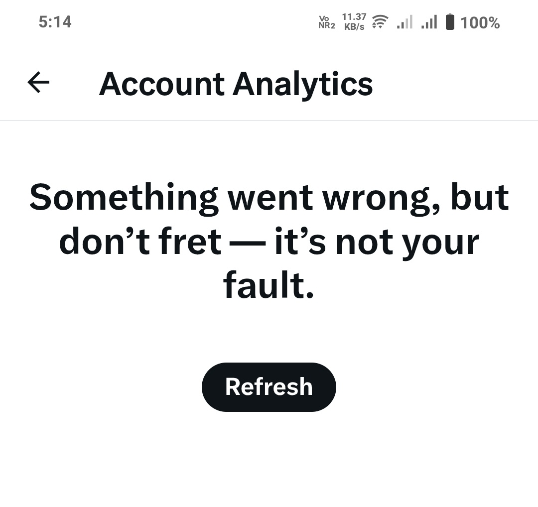 आज सुबह से Account Analytics में ऐसा आ रहा है 
मुझे लगा आपने ठीक हो जाएगा
लेकिन अभी तक ठीक नहीं हुआ है 🥹
👉Plz 🙏 किसी का पता है तो Help कीजिए कैसे ठीक होगा 🙏