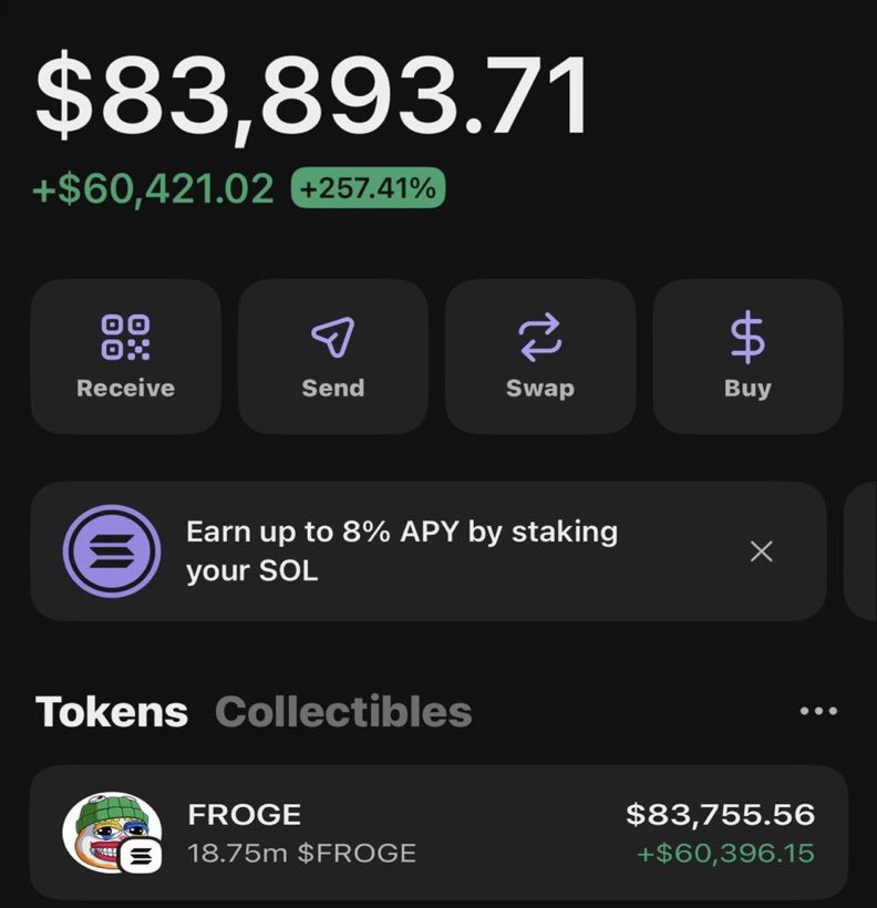 Jaxencalls's tweet image. $FROGE has been printing massive profits in my Alpha Telegram group 🏆
The fam is celebrating as always!

CA: 2bNQko1C2wYfexfe9MBnd7SwwaQC6vyEXdhMkhBWEN

#FROGE #AlphaGroup #CryptoCommunity #CryptoVibes #TGAlpha #Altcoins #CryptoFam #MarketMoves