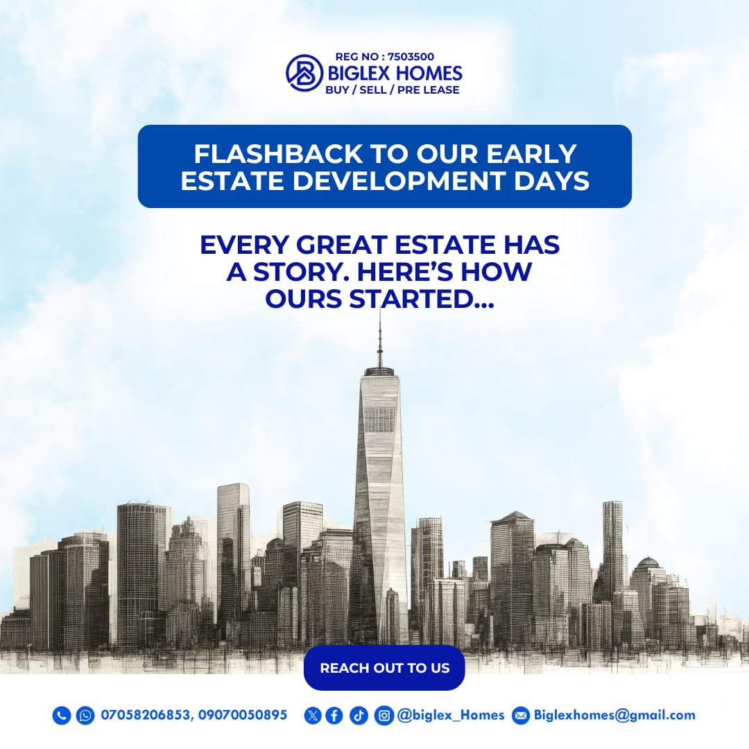 Biglexhomes's tweet image. FLASHBACK TO OUR EARLY ESTATE DEVELOPMENT DAYS
Every great community starts with a vision… and a piece of land.

#BiglexHomes #RealEstateDevelopment #Flashback #FromLandToLegacy #PropertyGrowth #InvestmentJourney