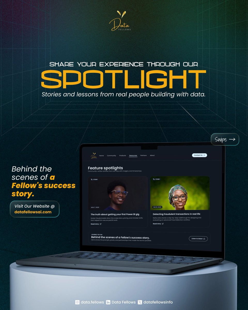 DatafellowsInfo's tweet image. 🚀 The new Data Fellows website is LIVE!
Your home for learning, events, opportunities &amp;amp; a thriving data community.

Click the link- datafellowsai.com, explore, and join the movement.

--
#DataFellows #WebsiteLaunch #DataCommunity