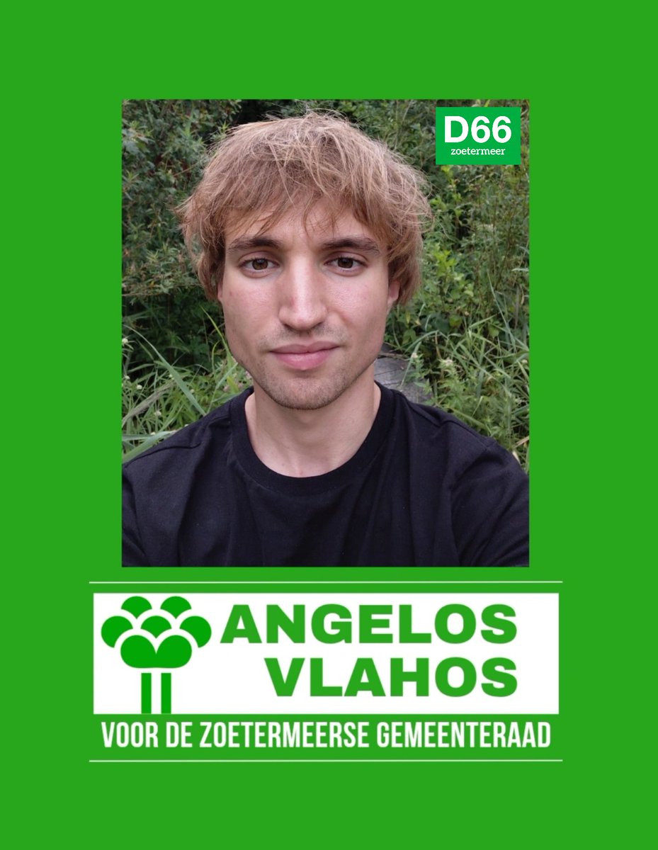 Erg blij om te kunnen zeggen dat ik bij de komende gemeenteraadsverkiezingen op #4 sta voor D66 Zoetermeer!

Met veel optimisme en daadkracht bouw ik de komende vier jaar graag verder aan een groene stad, met ruimte voor cultuur en een sterke lokale democratie. Het kan wél.