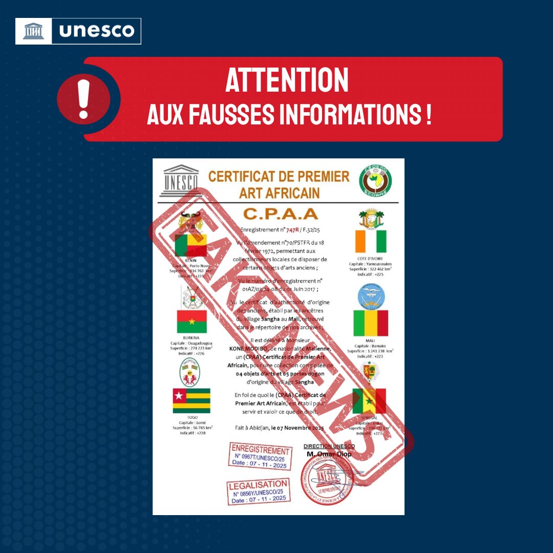 UNESCO Côte d’Ivoire tweet media