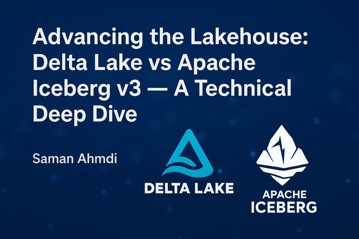 samanax's tweet image. Check out my latest article: Advancing the Lakehouse: Delta Lake vs Apache Iceberg v3 — A Technical Deep Dive:
linkedin.com/pulse/advancin…

#DeltaLake #ApacheIceberg #IcebergV3 #Databricks #Lakehouse #UnityCatalog #DataEngineering #DataArchitecture