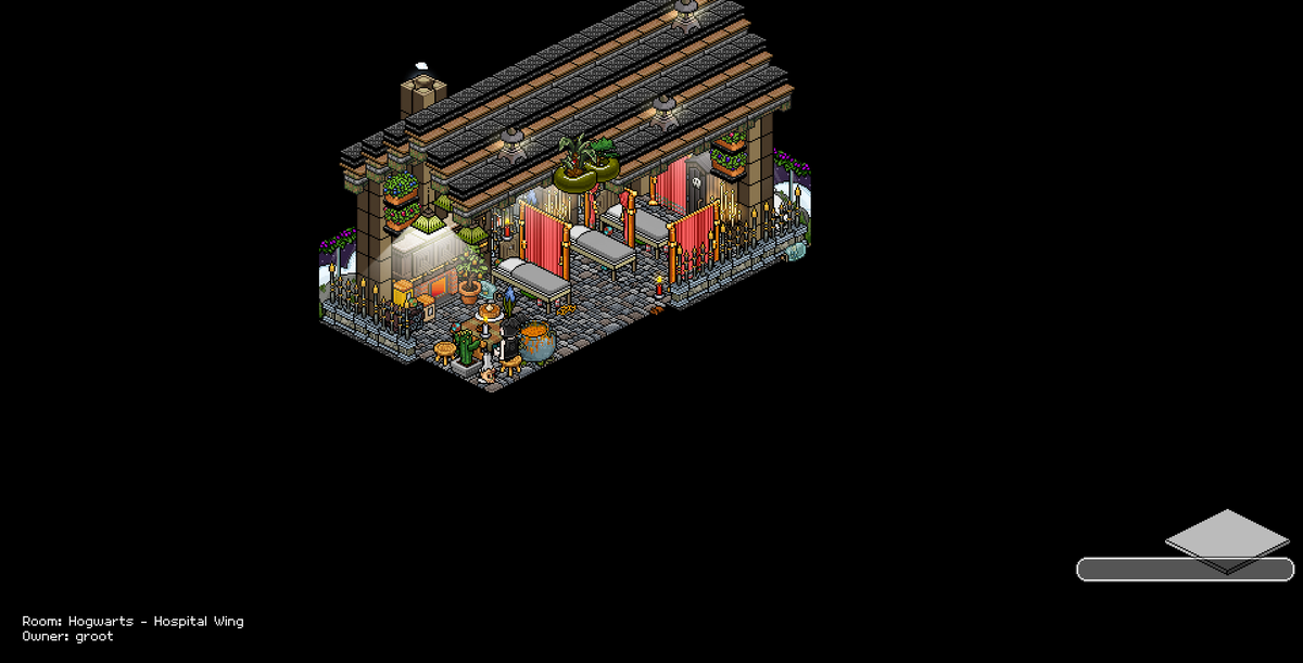 grootonorigins's tweet image. Hogwarts - Hospital Wing🏥

another room to add to the magic🪄

#HabboHotelOrigins #HabboOrigins @HabboOrigins