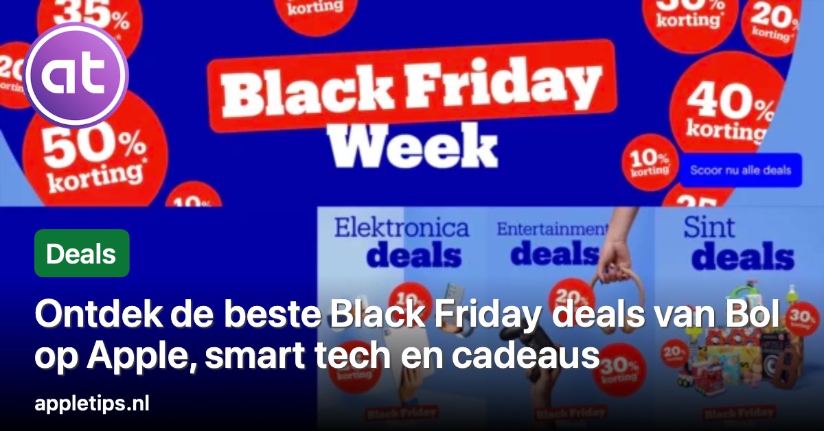 Ontdek de beste Black Friday deals van Bol op Apple, smart tech en cadeaus 🎁🛍️🖤 - appletips.nl/black-friday-b…
