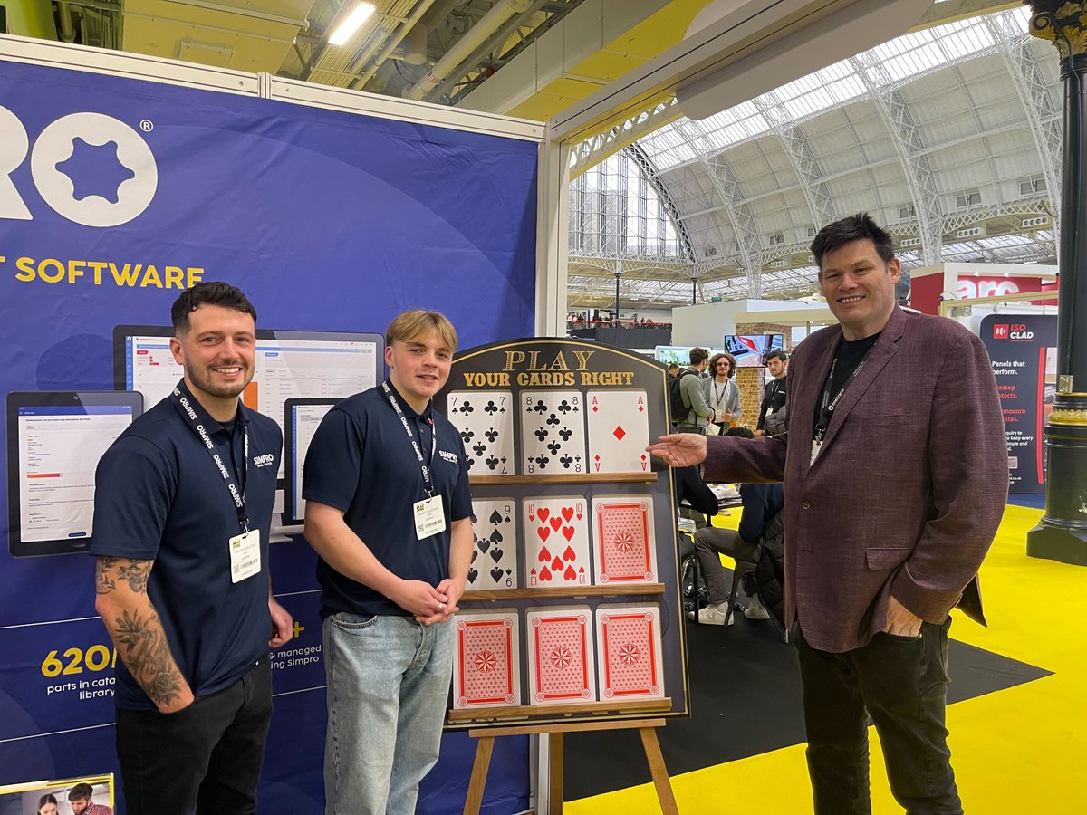 simprosoftware's tweet image. Busy week at London Build @LondonBuildExpo! 

Even TV Personality, @MarkLabbett joined at Booth J31 to Play Your Cards right winners where will be entered into the drawing to win a supercar high speed experience!

#LondBuild #festivalofconstruction