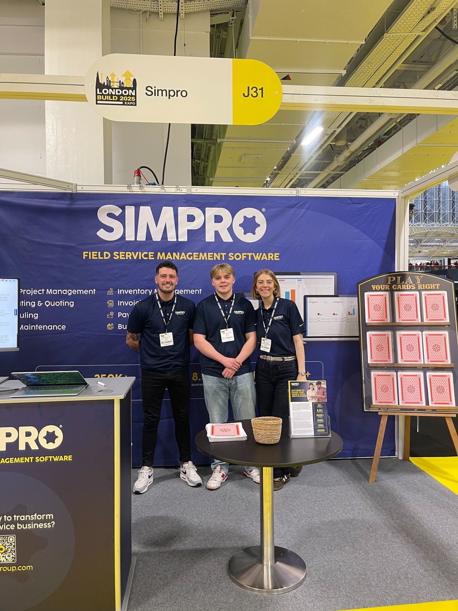 simprosoftware's tweet image. Busy week at London Build @LondonBuildExpo! 

Even TV Personality, @MarkLabbett joined at Booth J31 to Play Your Cards right winners where will be entered into the drawing to win a supercar high speed experience!

#LondBuild #festivalofconstruction