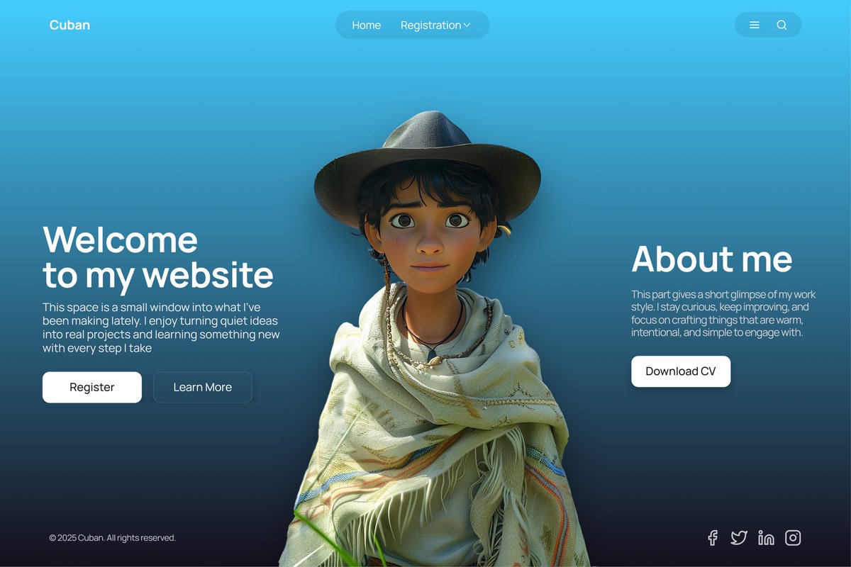 ai_with_shah's tweet image. What do you think about this portfolio design