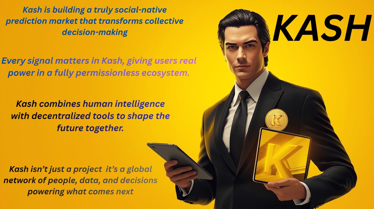 bahramiyasan's tweet image. Kash is redefining what a social-native prediction market can be
By turning signals into real power in a permissionless ecosystem it connects people and decisions globally
The future isn’t imagined Kash is signing it into reality
@kash_bot   #Prediction 
discord.gg/e6MTfvQ6