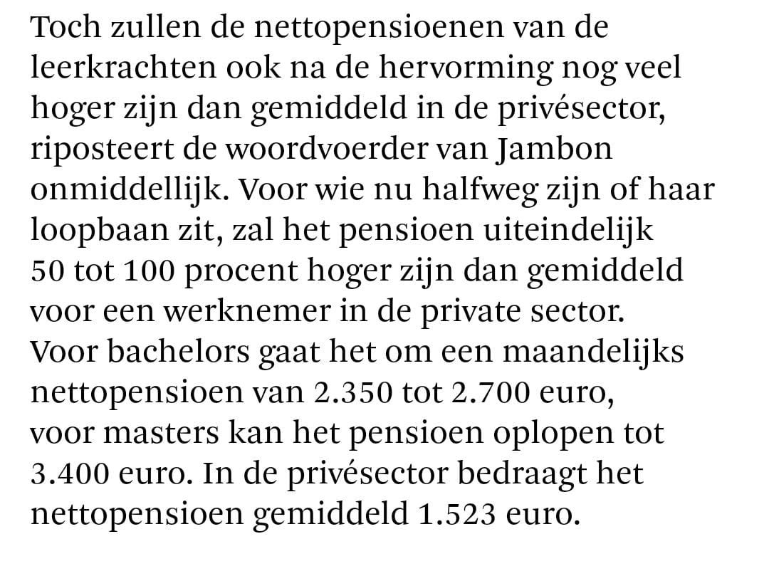 Staken omdat pensioenen van 3400 eur te min zijn. Ik zou doodbeschaamd zijn #staking #onderwijs