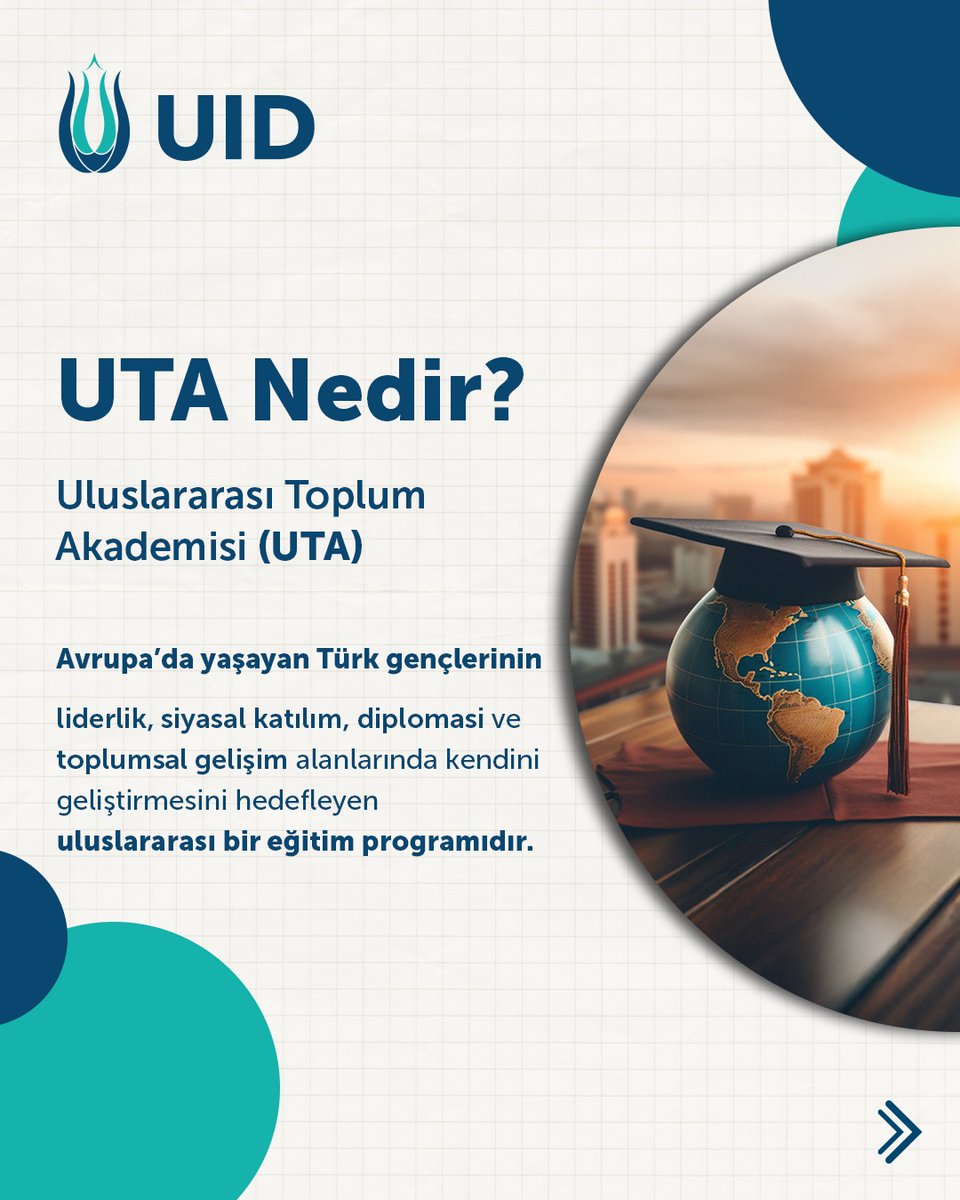 U_I_D's tweet image. Uluslararası Toplum Akademisi

🇹🇷 Güçlü toplum, güçlü temsil ister.
UTA başlıyor!

📅 06–07 Aralık 2025
📍 Gut Leidenhausen 1, 51147 Köln

🗓️ Son başvuru: 30.11.2025 — Kontenjan sınırlıdır.
🔗 Detaylar ve başvuru için: uta.u-id.org

International Community Academy

🇬🇧…