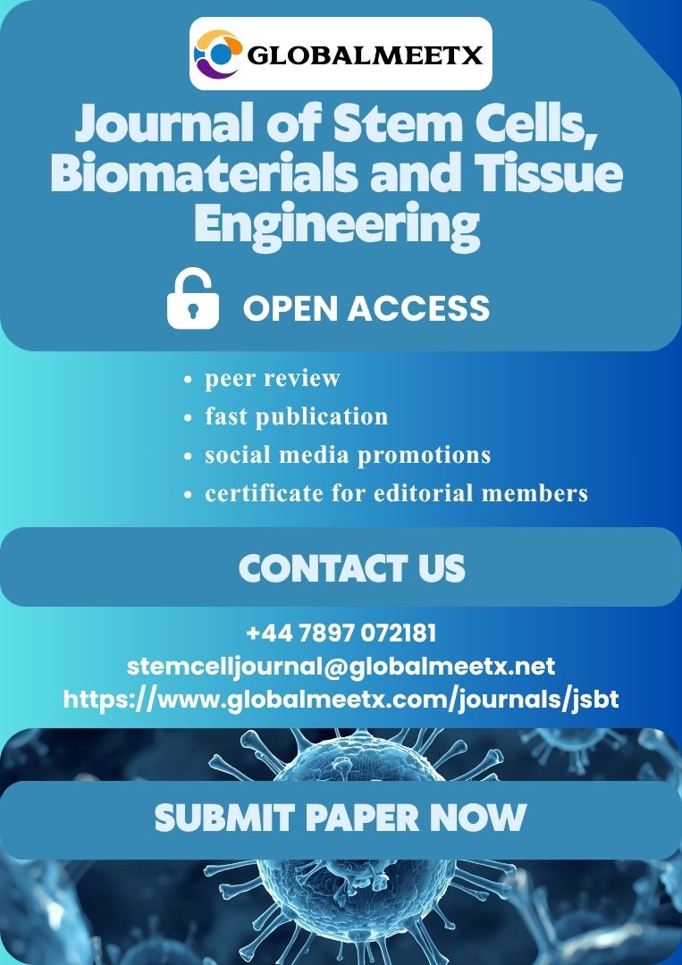 Globalmeetx_J's tweet image. The Journal of #StemCells, #Biomaterials and #TissueEngineering is calling for papers at the intersection of these transformative fields.
We offer:
✅ Rigorous Peer Review
✅ Fast Publication
✅ Social Media Promotion
✅ Open Access
globalmeetx.com/journals/jsbt
#RegenerativeMedicine