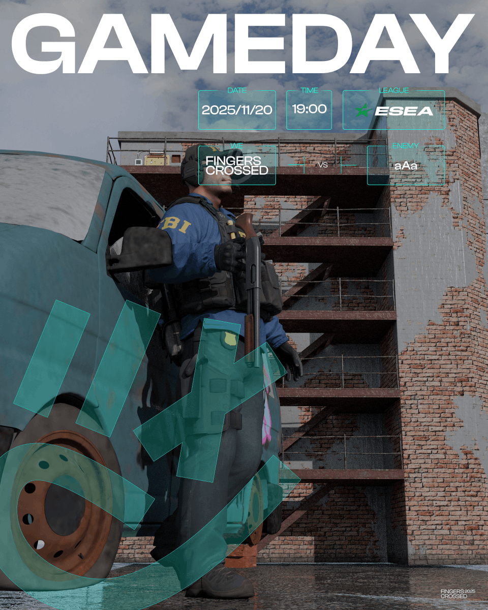 FxCrossed's tweet image. 🇬🇧
Last ESEA Main match of the week
Vs @aAaGaming at 19:00
Hoping to close the week the right way 🤞

🇱🇹
Paskutinis ESEA Main mačas šią savaitę
Prieš @aAaGaming 19:00
Tikimės savaitę ESEA Main’e uždaryti teisingai 🤞