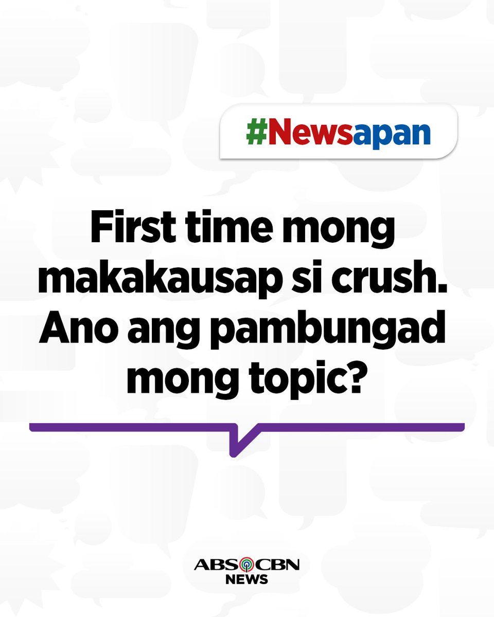 ABSCBNNews's tweet image. Bigay naman kayong suggestion. (Helping a friend) 😁 #Newsapan #WorldHelloDay