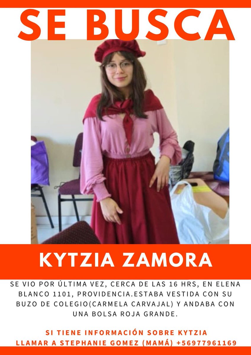 Muni_provi's tweet image. #PROVIINFORMANDO: BUSCAMOS A KITZIA ZAMORA‼️

Si la ves o tienes información de su paradero alerta llamando al 1414.

RT por favor