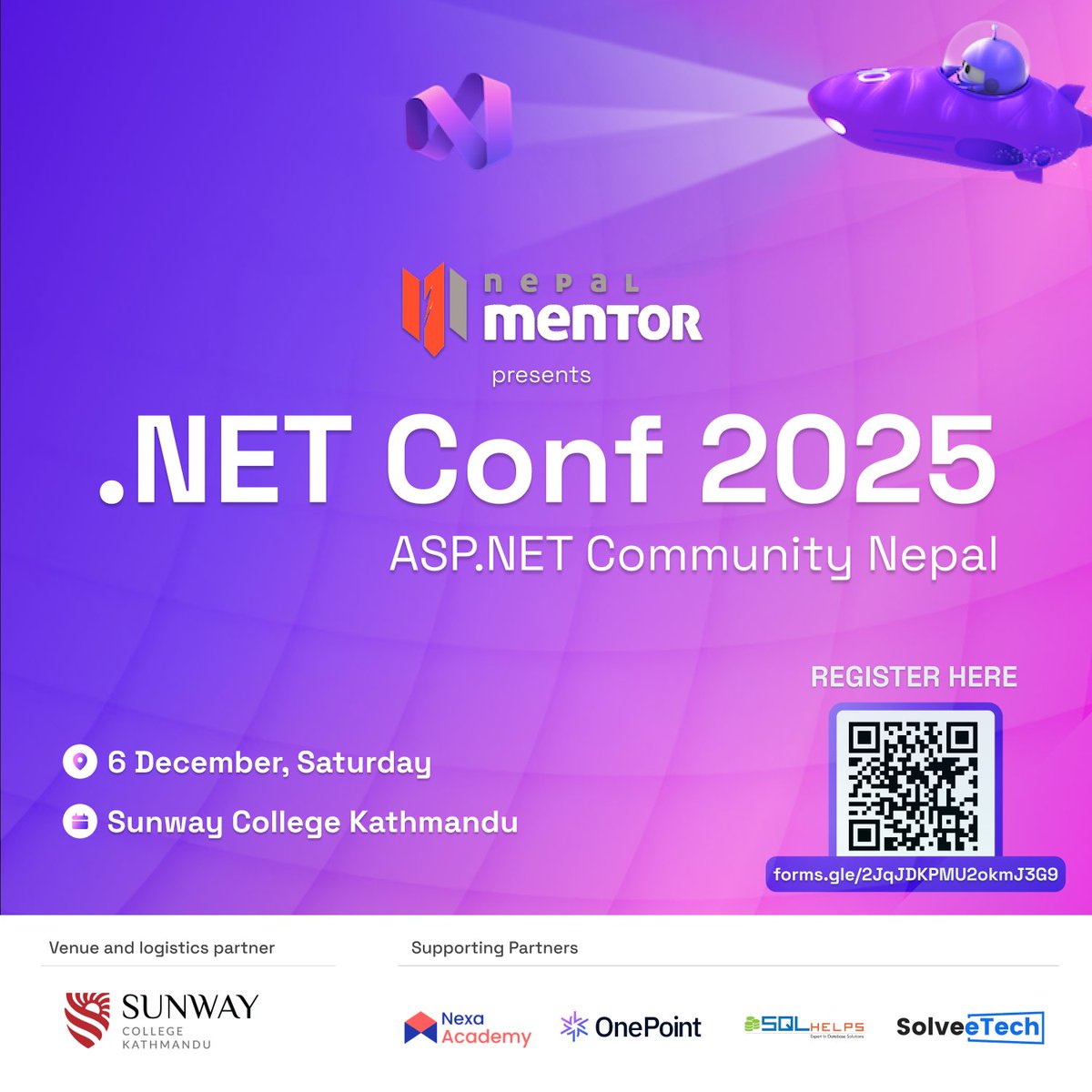 alokpandey01's tweet image. Registration OPEN for .NET Conf 2025 – AspNet Community Kathmandu! 📅 6 Dec 2025 | 🕙 10 AM–5 PM, 📍 Sunway College, 🔥 Sessions on AI Agents, YARP, Copilot Studio, SQL HA/DR + .NET 10!
👉 Register now: forms.gle/2JqJDKPMU2okmJ…
#dotnetconf #dotnet #NepalTech #AI #Developers