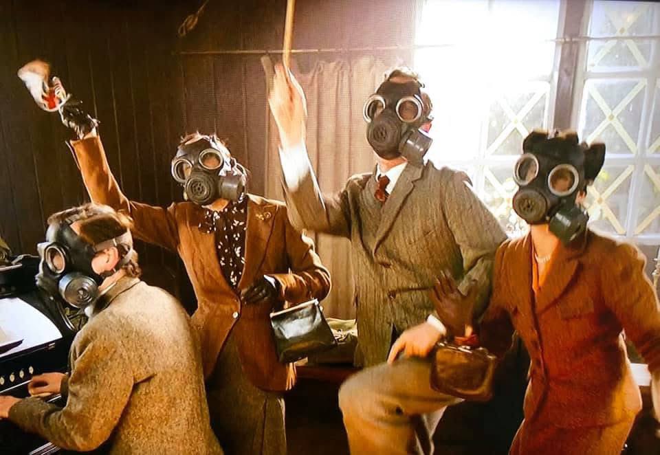 Just at choir in a gas mask! “Are you my mummy!” 😂😂🎉🎉 #HorribleHistories throwback