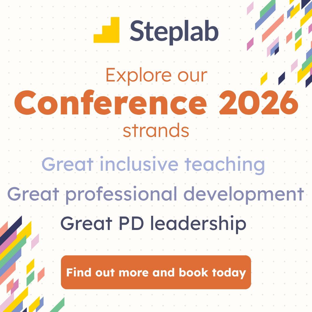 We’re excited to share the strands of the Steplab Conference 2026! 🎉

🌟 Great inclusive teaching
📚 Great professional development
🎓 Great PD leadership

12 sessions — follow one strand or mix and match!

📅 19 June | 📍 London
15% off until 30 Nov 🔥

👉