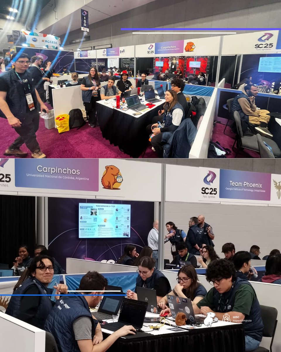 UNCSupercomputo's tweet image. Los #Carpinchos compitieron en la IndySCC 2025 en EEUU. Orgullo cordobés 🇦🇷 @famaf_unc

#IndySCC2025 #IndySCC #UNC #Famaf  #Supercomputación
