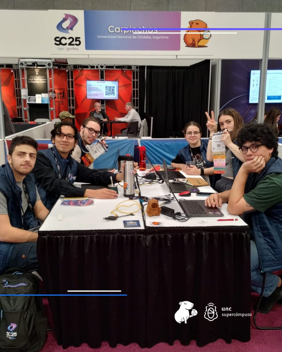 UNCSupercomputo's tweet image. Los #Carpinchos compitieron en la IndySCC 2025 en EEUU. Orgullo cordobés 🇦🇷 @famaf_unc

#IndySCC2025 #IndySCC #UNC #Famaf  #Supercomputación