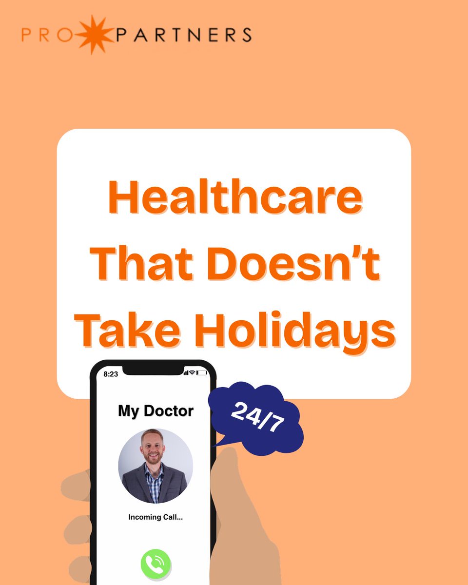 ProPartnersHC's tweet image. ProPartners members get 24/7 access to their doctor—even nights, weekends &amp;amp; holidays. No urgent care. No surprise bills. Just care when you need it.

✅Call/text anytime
✅Personalized advice
✅Quick prescriptions

Call (913) 451-5709 or learn more: propartnershealthcare.com/get-started/