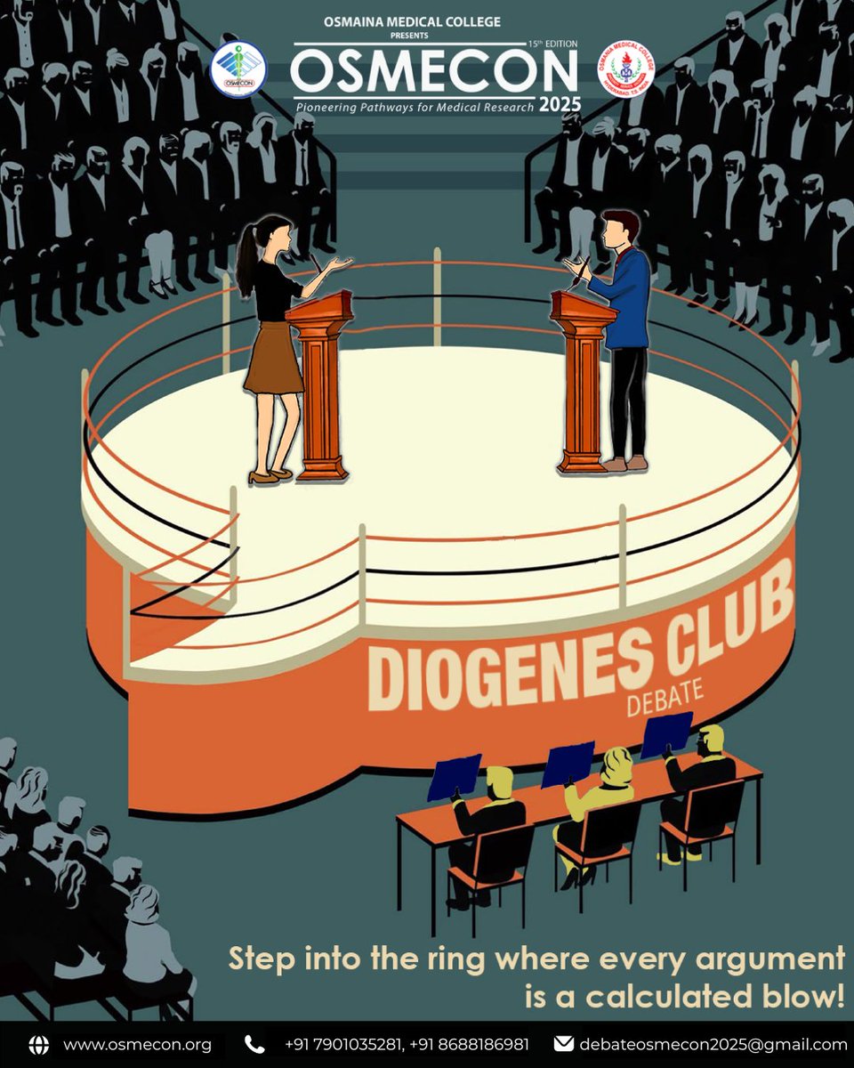 osmecon2026's tweet photo. Where questions wrestle, reasoning comes alive! 🧠⚔️
Join the arena where ideas clash, voices rise, and clinical logic takes centre stage. 🩺

For further details visit our website https://t.co/ikGCRFTrjK✨

Registrations for active and passive events re-open soon!
Stay tuned 🔔 https://t.co/bipHkXYQxl