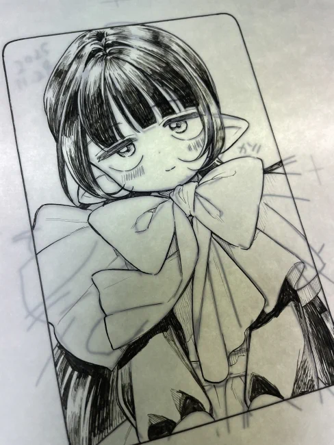 コミティアに持っていく用の原画を描いています🖋️ 